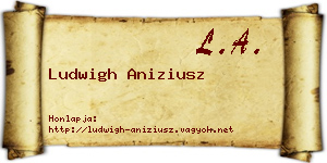 Ludwigh Aniziusz névjegykártya